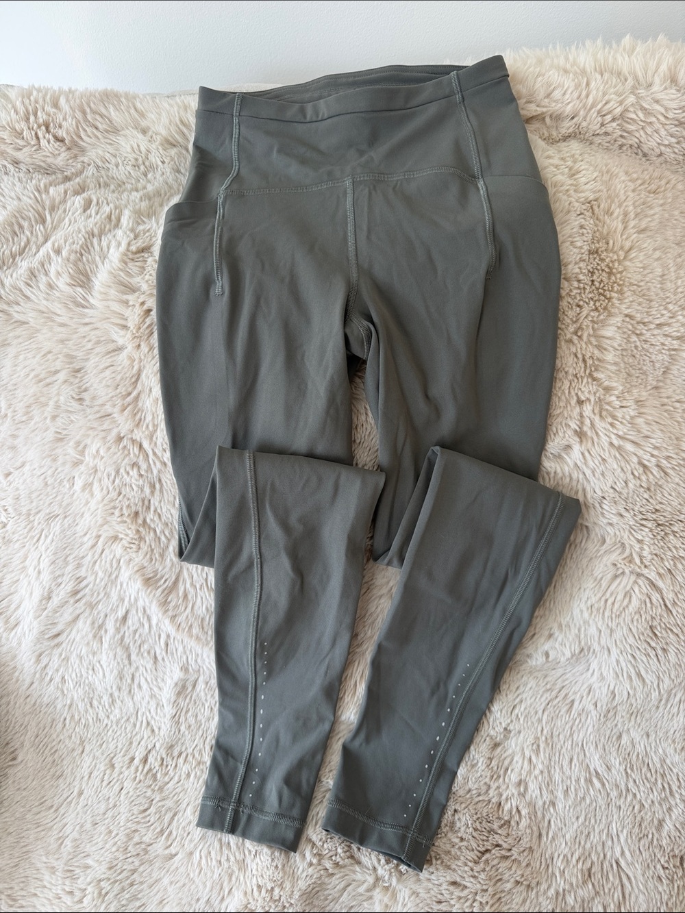 High-Waist Olive Green Active Leggings